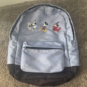 Disney Mickey Mouse Through The Years Backpack for Men, Women & Teens Denim Blue